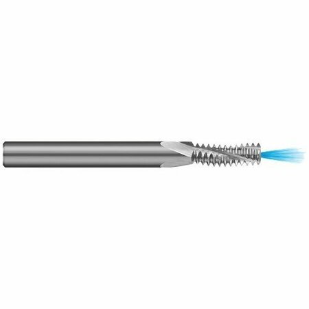 HARVEY TOOL 0.10 in. dia. x 7/32 Carbide Multi-Form 6-32 Thread Milling Cutter Coolant Through, 3 Flutes 17322